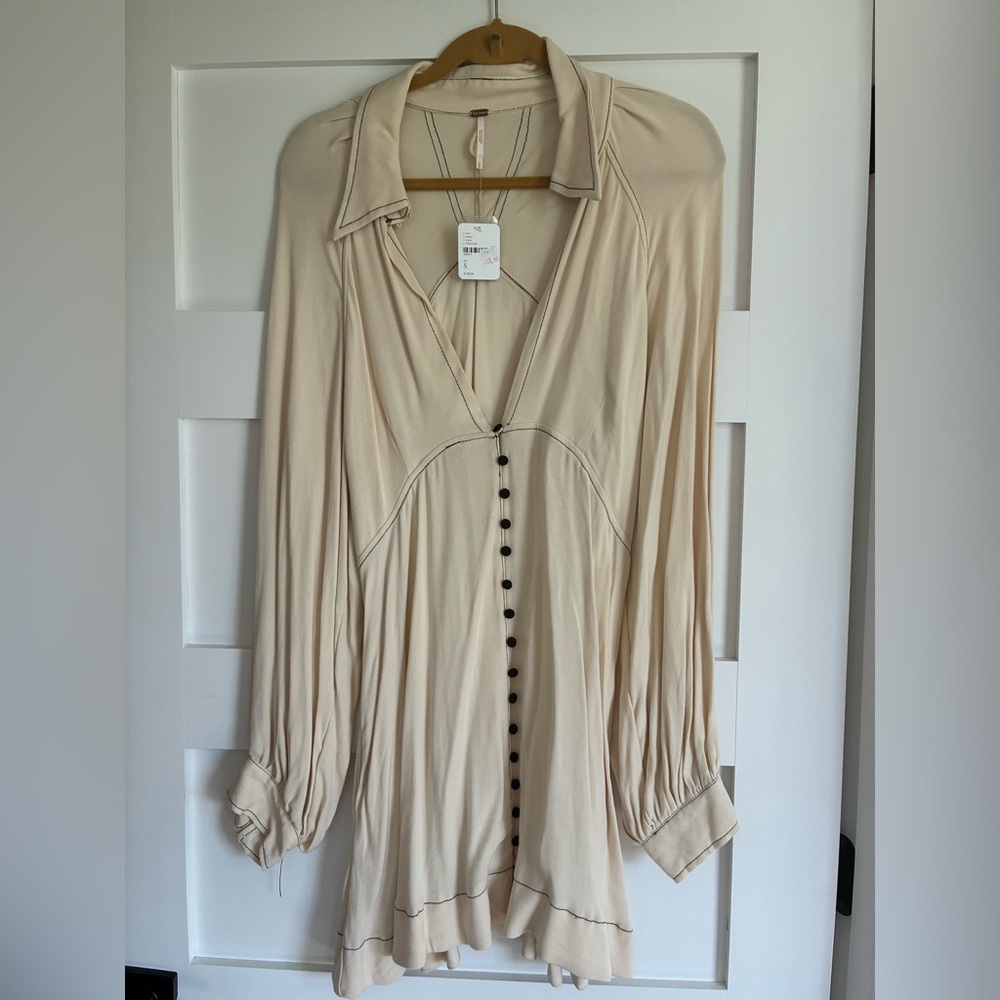 Free people ivory, mini dress vintage NWT - Picture 2 of 5
